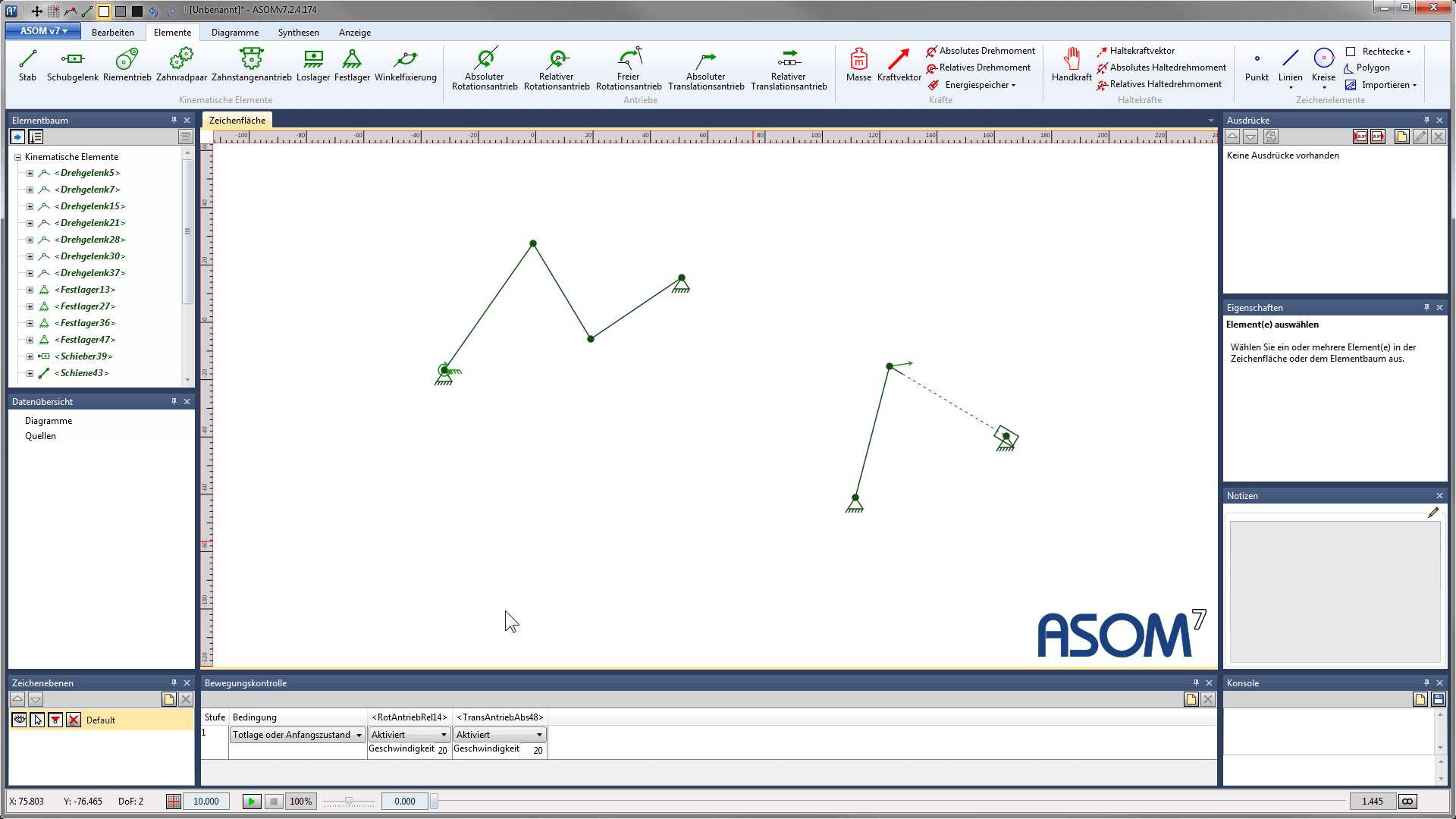 ASOM v7 TUTORIAL 3 Simple Kinematics