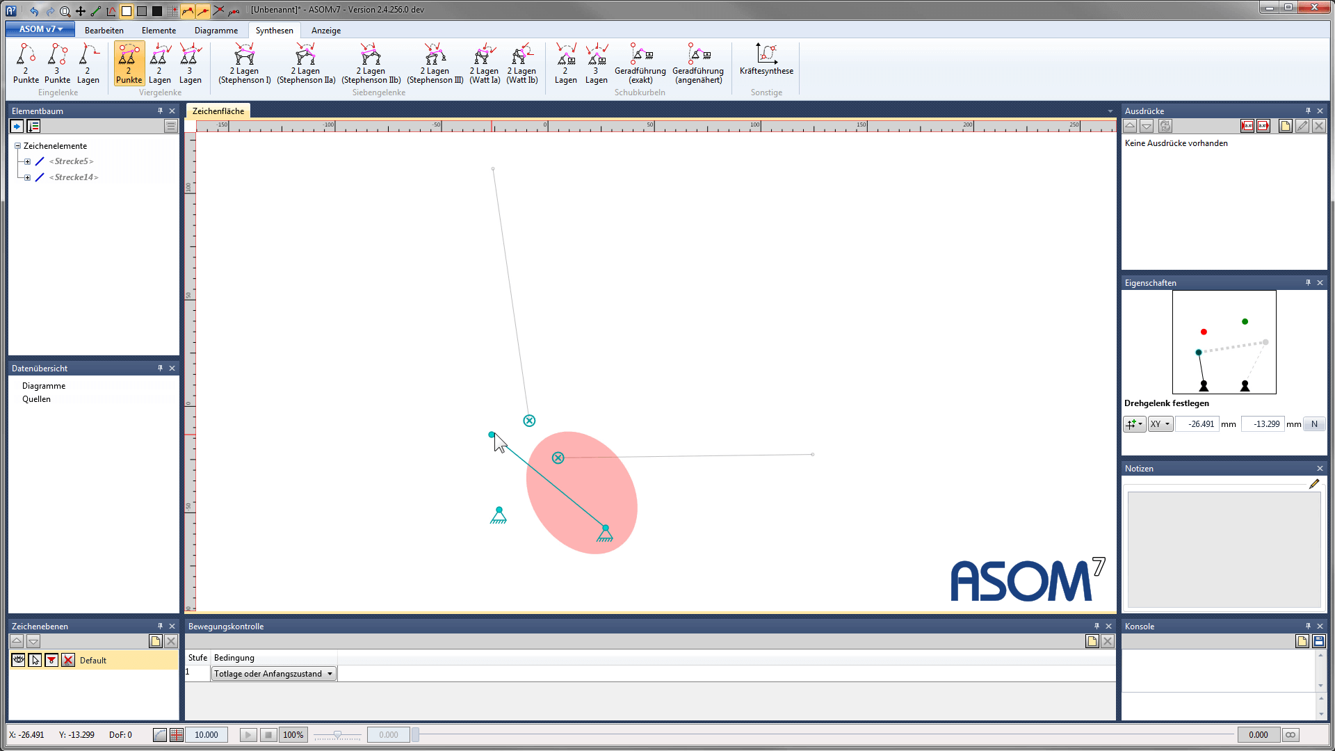 ASOM v7 TUTORIAL 8 Kinematic Synthesis